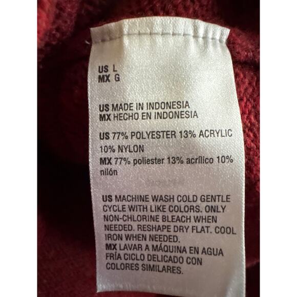 State of Day Women's Size Large Maraschino Red Fleece Pajama Set  Lounge - Picture 8 of 8